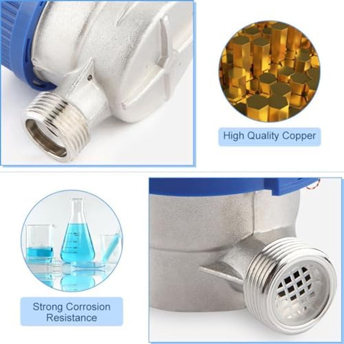 Watermeter 1/2 Inch - Koper - Betrouwbaar en duurzaam - Ideaal voor tuinbewatering - ShopVlot