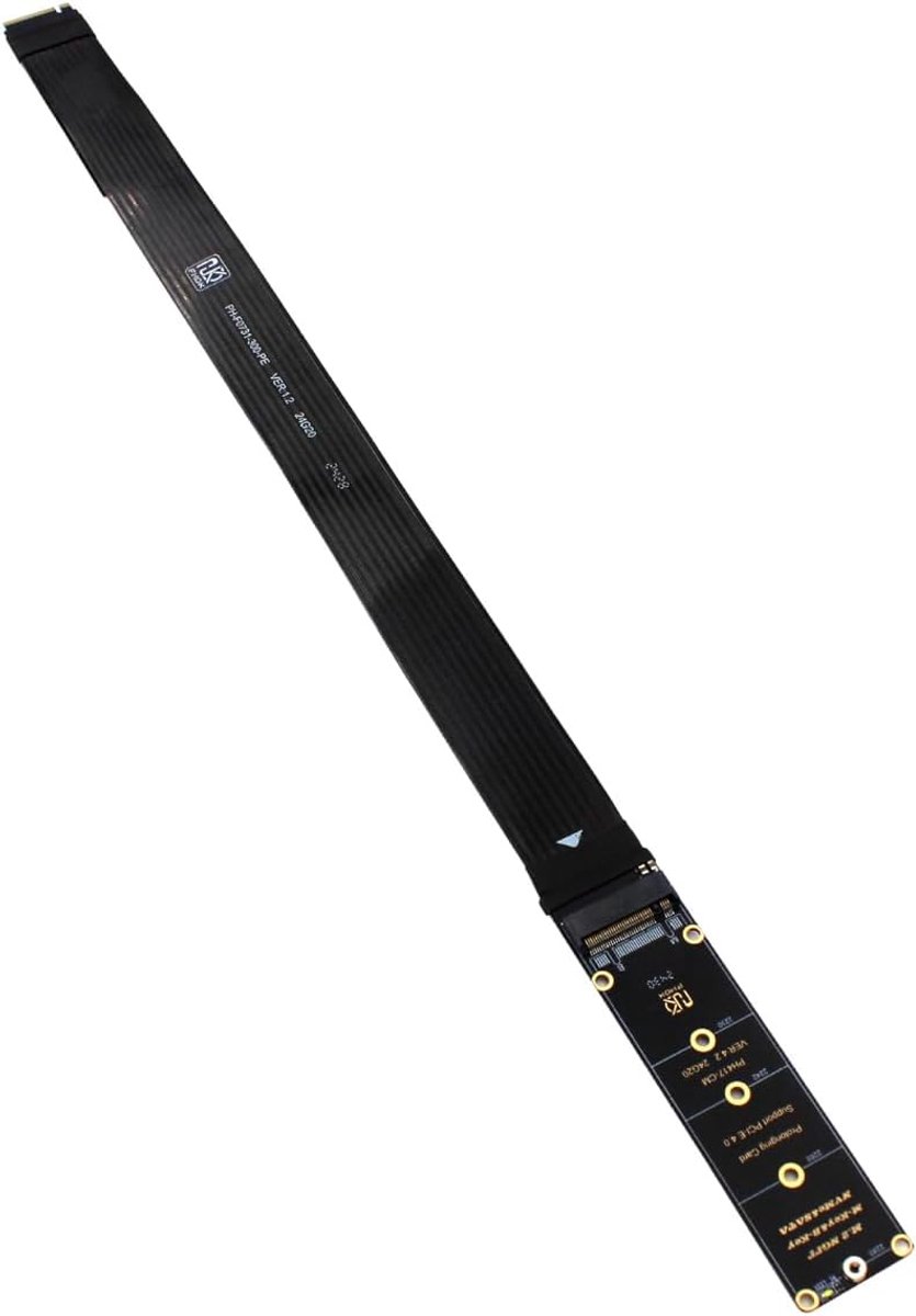 M.2 PCIe adapter met verlengkabel - NVMe naar PCIe 4.0 - Ondersteunt 2230/2242/2260/2280 M.2 SSD's - ShopVlot