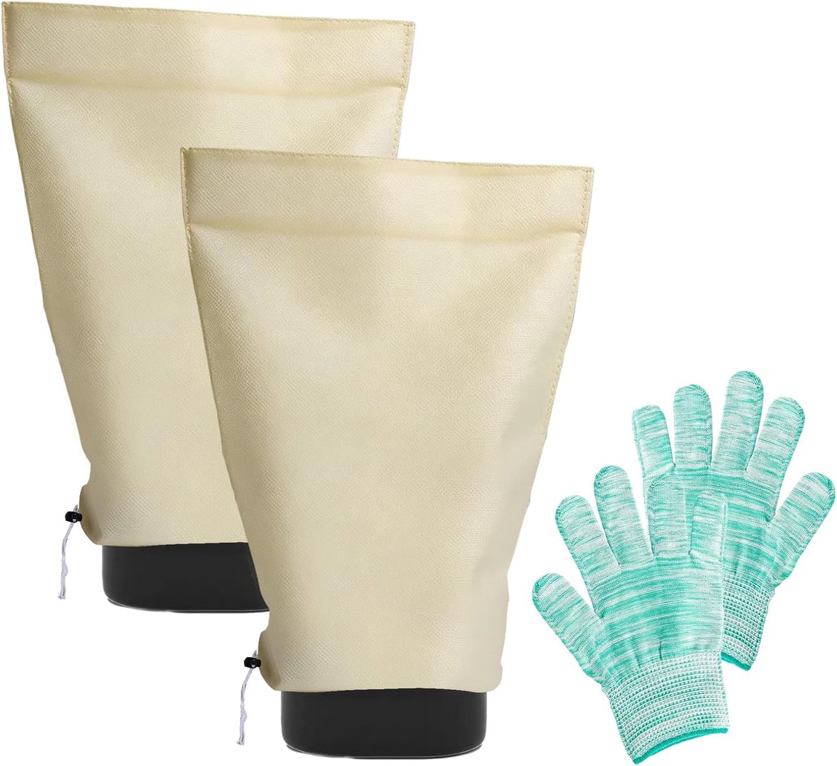 Winterbescherming potplanten 60 cm x 80 cm - ademend vliesmateriaal - met ritssluiting en trekkoord - ShopVlot