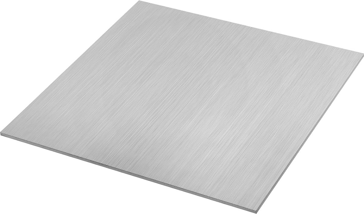 RVS plaat 15cm x 15cm - 2mm dik - 304 roestvrij staal - ideaal voor knutselen en lassen - ShopVlot