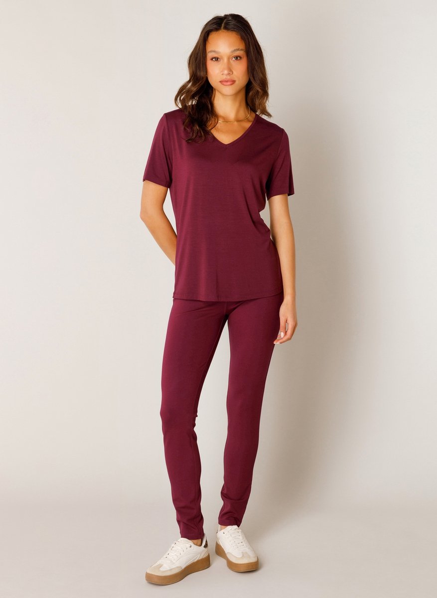 BASE LEVEL Yanic Jersey Shirt - Wine Red - maat 42
