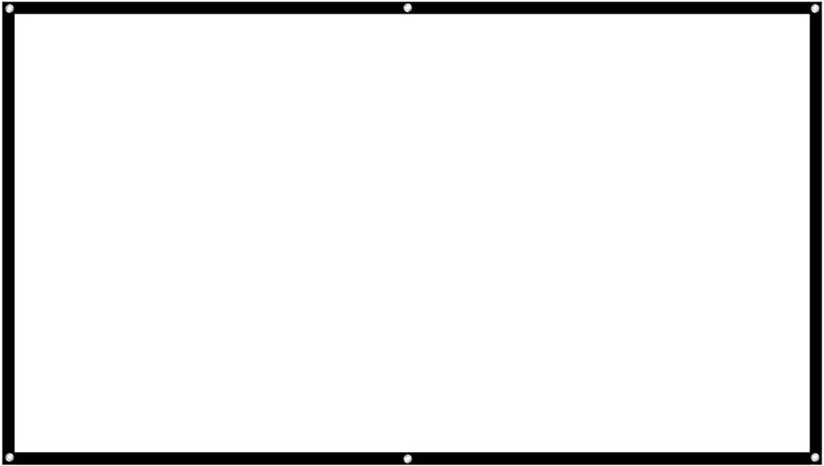 Projectiescherm 1080P HD - 152-250 cm wit - 3D en 4K ondersteuning - ideaal voor thuisbioscoop - ShopVlot