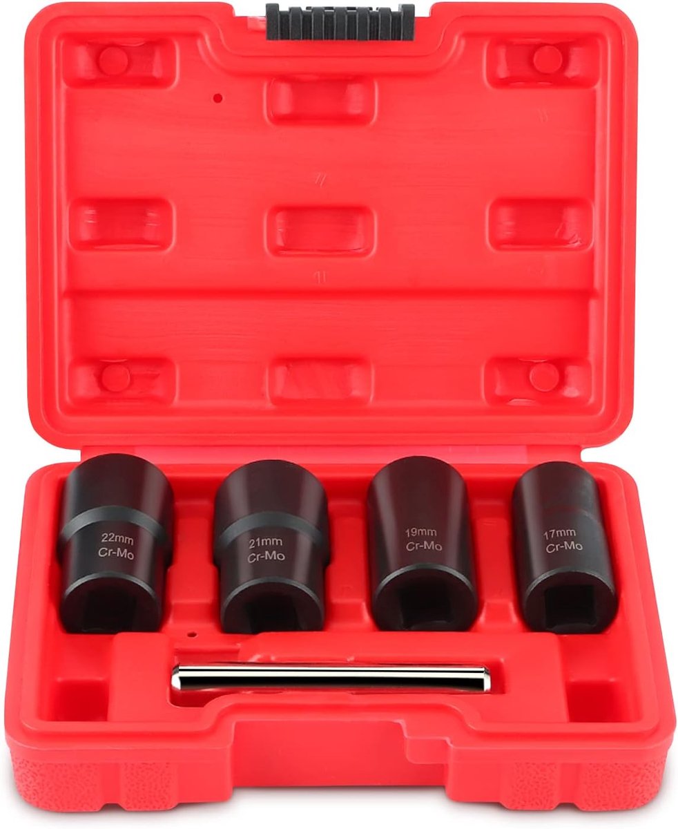 Universele Moer Lock Verwijder Set - 5 Delige 1/2in Aandrijving - Verstevigde Caps - ShopVlot