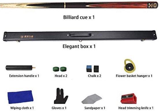 Snooker Biljartkeu - Poolkeu Keu Set - Biljart Spelen - 10mm Keu Tips - 57 Inch 19 Oz - Houtkleur — afbeelding 3
