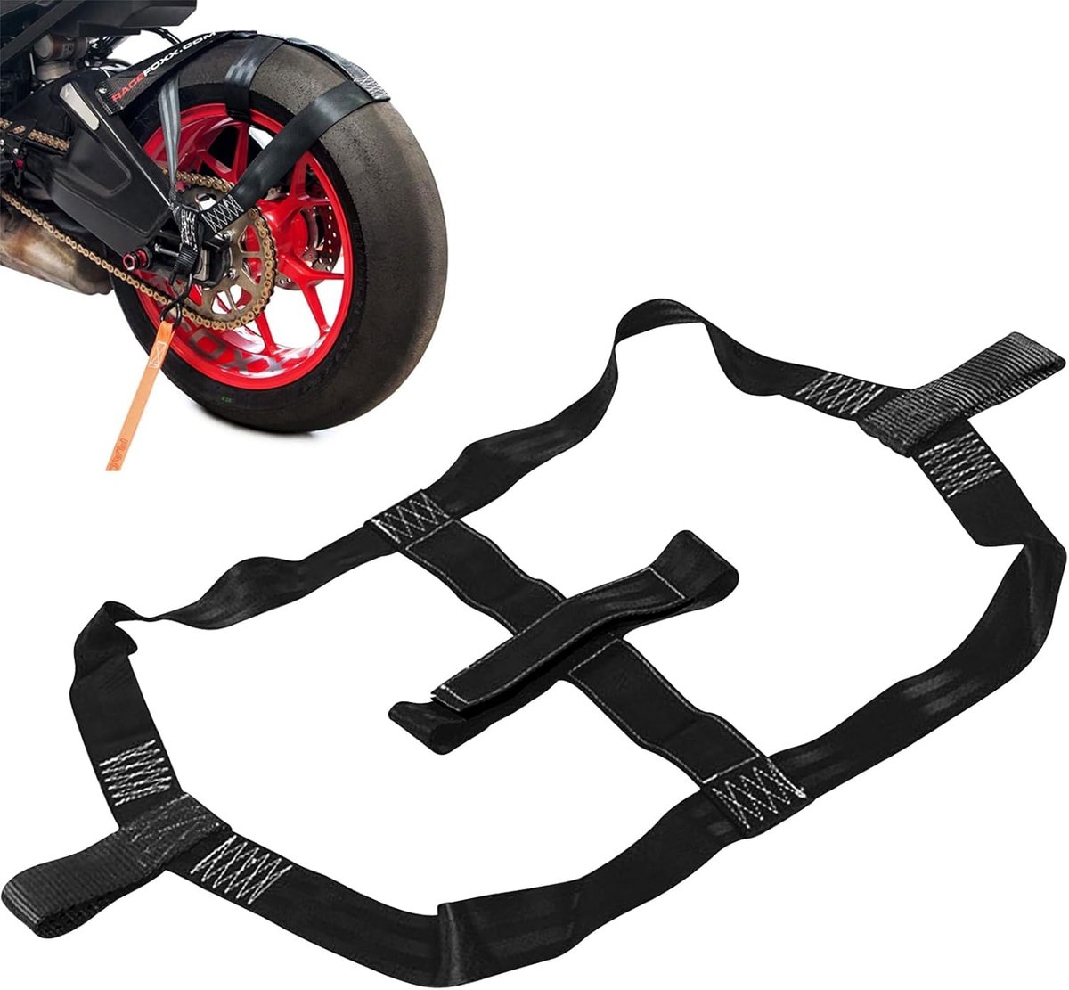 Motorcycle lashing belts - universele lashing straps - hoge kwaliteit polyester - perfect voor transport - SnelShoppen