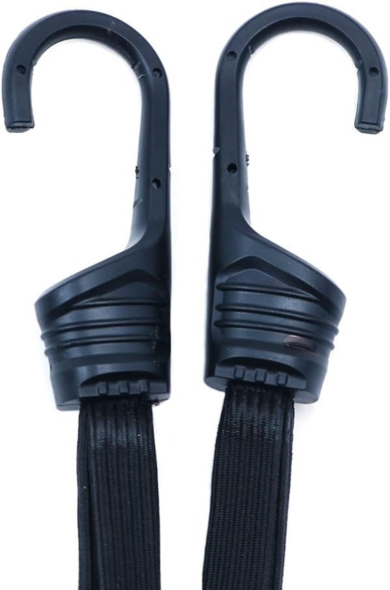 Bicycle Strap 2 Stuks - Elastische Luggage Strap - Verstelbaar met Haak - Voor Fietstas en Helm - SnelShoppen