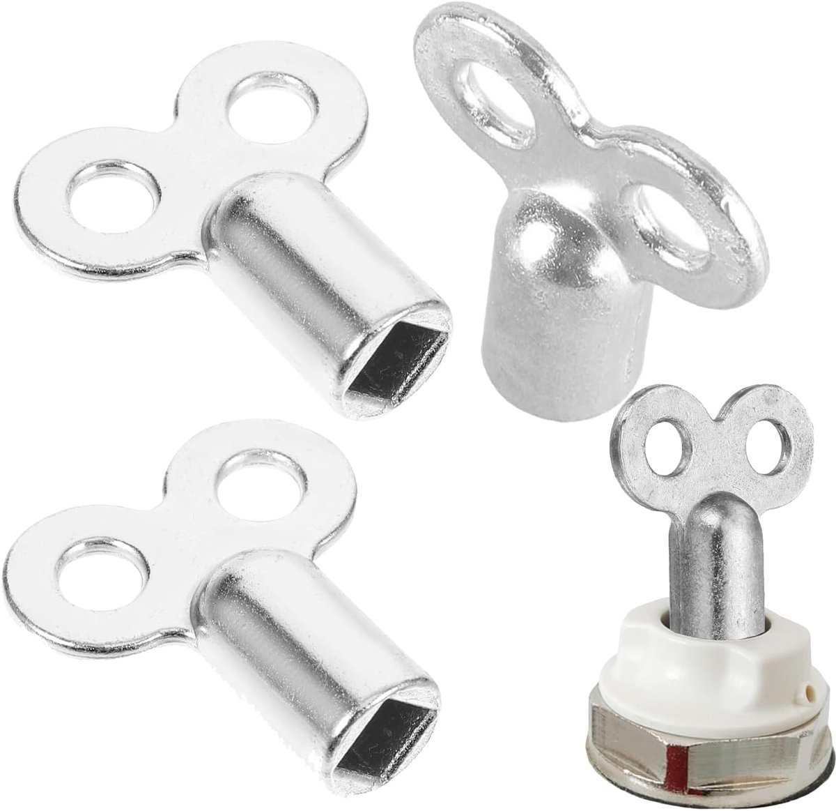 Radiator sleutel set - 3 x Aluminium - Universele ventilatie sleutels - Voor eenvoudig bijvullen van radiatoren - SnelShoppen