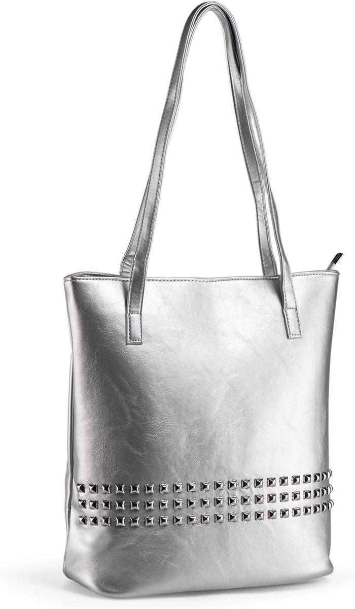 Dames Handtas Shopper - PU Leer - Met Nieten - Perfect voor Reizen - SnelShoppen