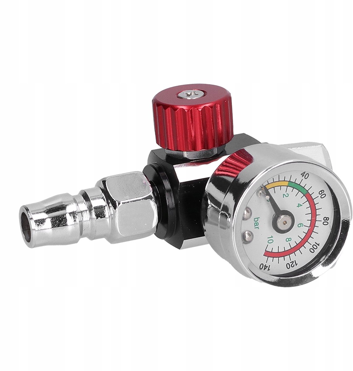 Merkloze Verfspuit Regulator 1/4" 0-10 Bar met Manometer