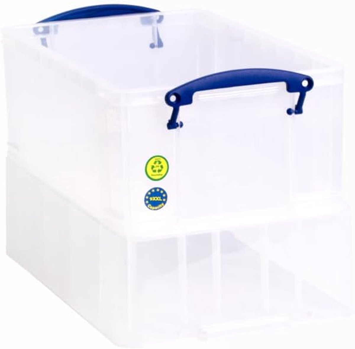 Opbergdoos 3 x 9 liter - transparant - stevig materiaal - ideaal voor ordenen - ShopVlot