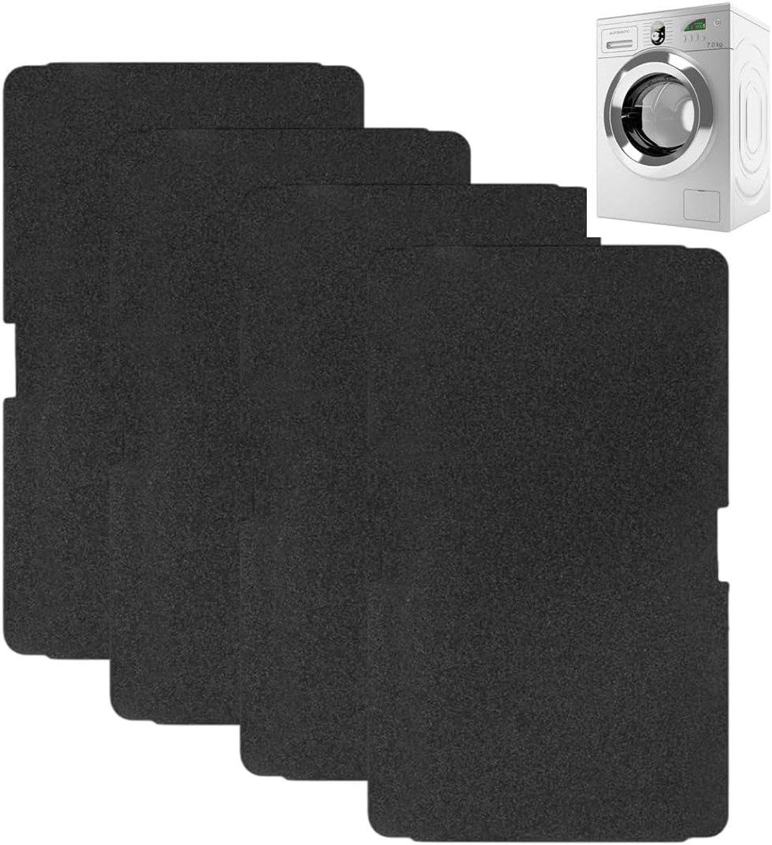Droger filter 4 stuks - polyurethaanspons - snijbaar 240x155x11mm - geschikt voor Beko en Whirlpool - ShopVlot