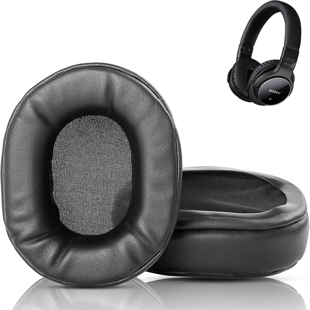 Vervangende Oorkussens Geschikt voor Sony MDR-ZX750BN/MDR-ZX750AP - Zacht Eiwitleer/Geheugenfoam