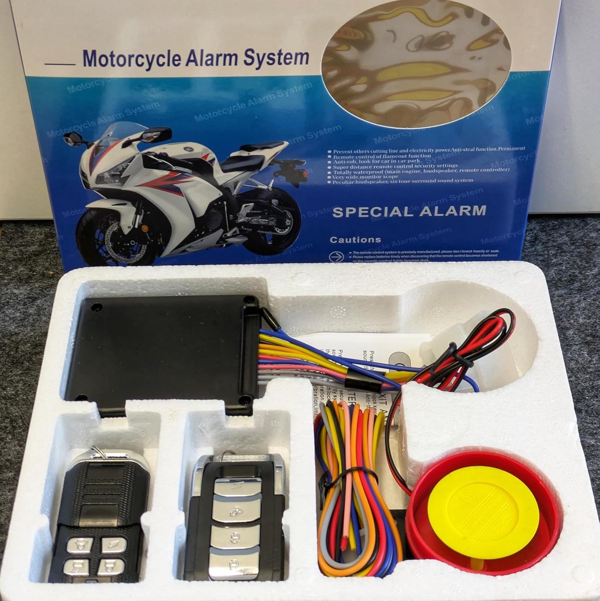 Motorfiets/scooter alarmsysteem radio immobilizer - afstandsbediening - beschermt uw voertuig - ShopVlot