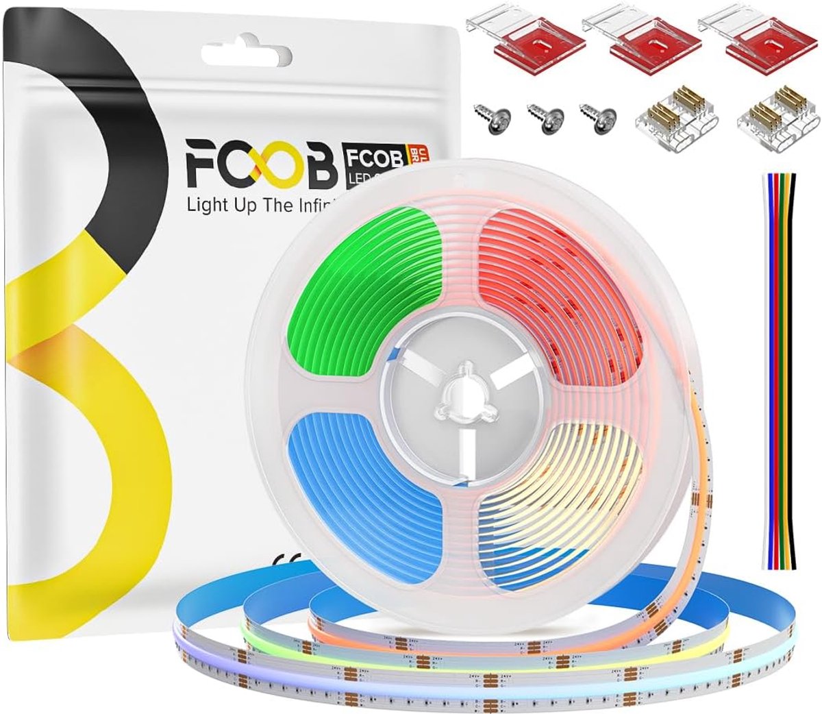 LED Strip 5M - RGBCCT Dimbaar - Warm tot Koud Wit 3000K-6000K - Perfect voor Decoratie - ShopVlot
