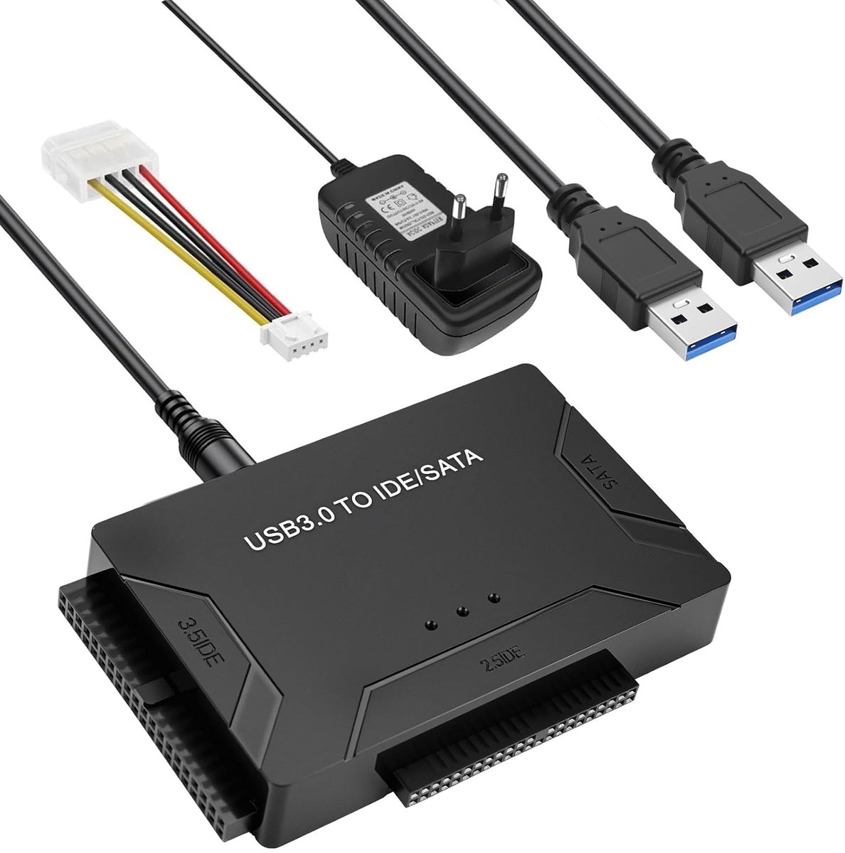 USB 3.0 SATA adapter 2.5 inch en 3.5 inch - IDE harde schijf lezer - 5Gbps snelheidsverbetering - ShopVlot