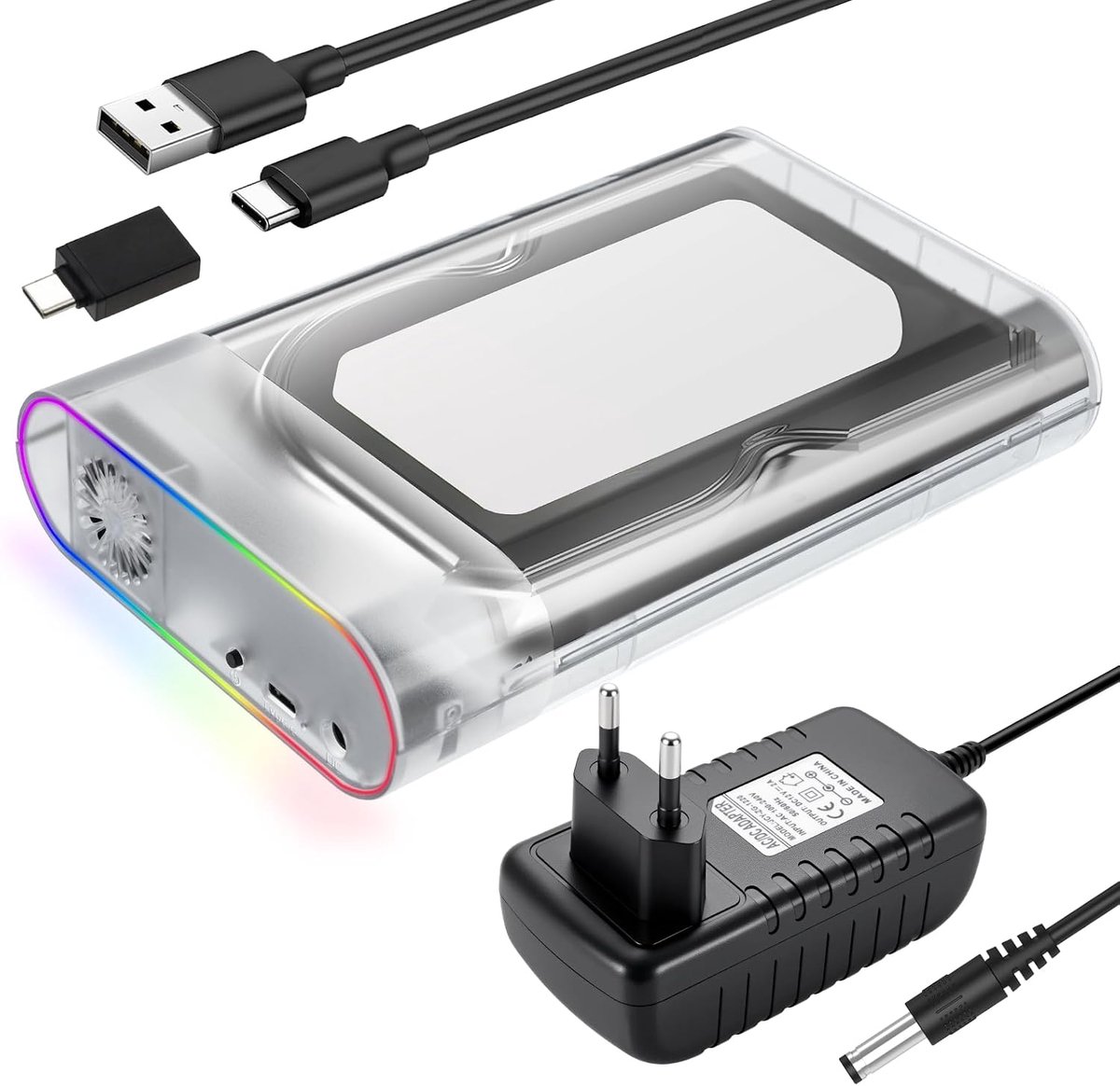 Harde schijf behuizing 2.5" & 3.5" - USB 3.1 - UASP+TRIM - Supersnelle datatransfer - ShopVlot