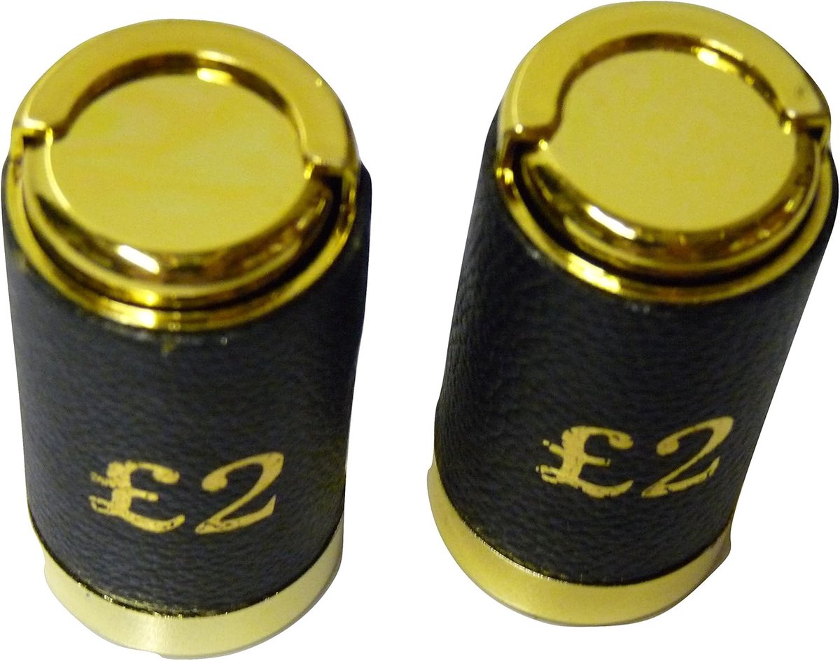 £2 munthouders zwart leer - kies 1, 2 of 4 houders - houdt 15 munten vast - perfecte bescherming voor uw munten - ShopVlot