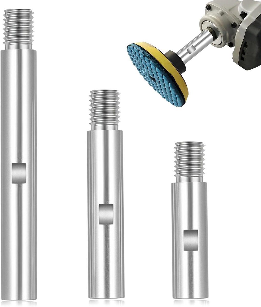 Hoekslijper verlengschacht 75mm/100mm/140mm - Aluminium legering - Hoge precisie - Voor auto polijstpads - ShopVlot