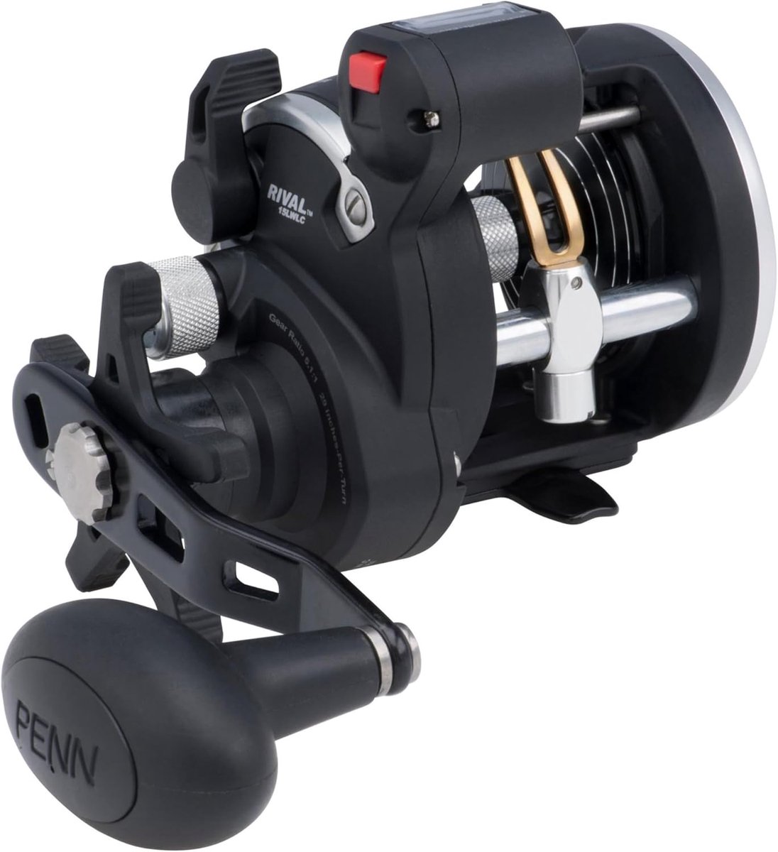 Visrol Penn Rival Level Wind - Lichtgewicht grafiet - Geavanceerde rem - Perfect voor sportvissen - ShopVlot