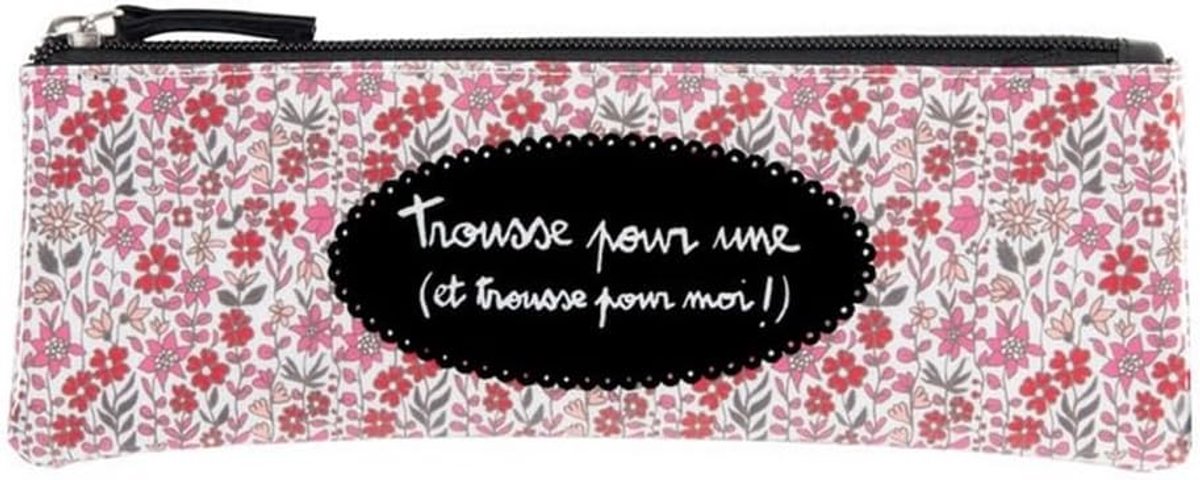Pennentas voor alles - Roze bloemen - Vinyl - Perfect voor school en onderweg - ShopVlot