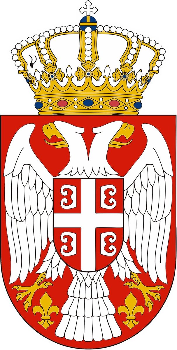 Serbia sticker kaart 160 x 230 mm - auto vlag sticker - weerbestendig - ideaal voor binnen en buiten - ShopVlot