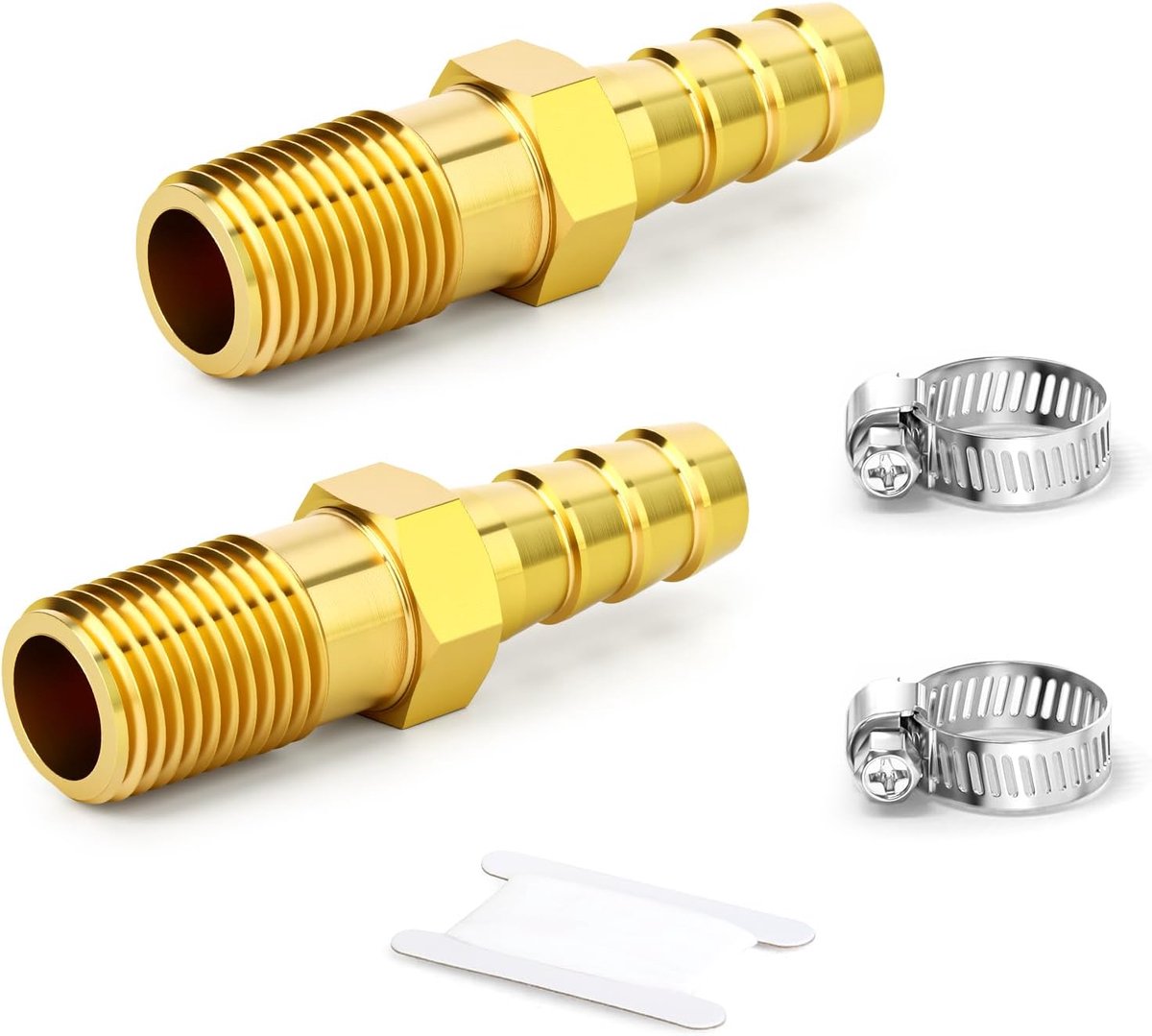 Slangpilaar fitting 1/4" BSP - Messing verlengd 50mm - 10mm aansluitpunt - Ideaal voor lucht- en vloeistofsystemen - ShopVlot