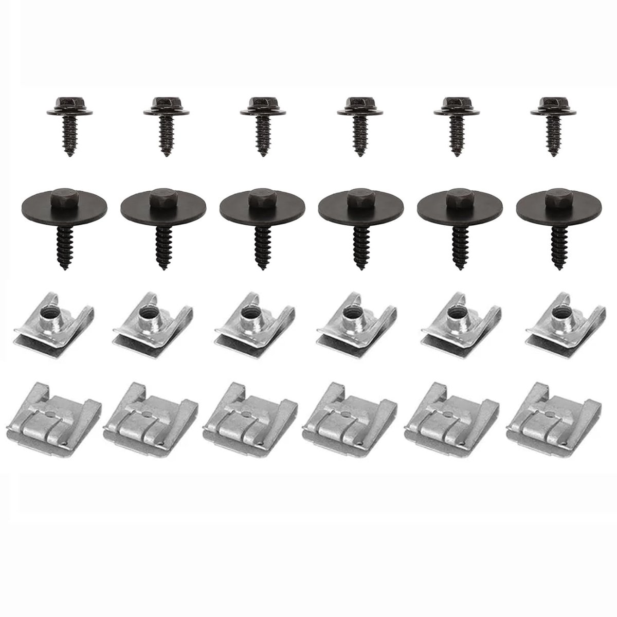 Motorbeveiligingsclip 24x - ABS en staal - Ondersteuning voor C-Class W203 W204 - Betrouwbare montage - ShopVlot