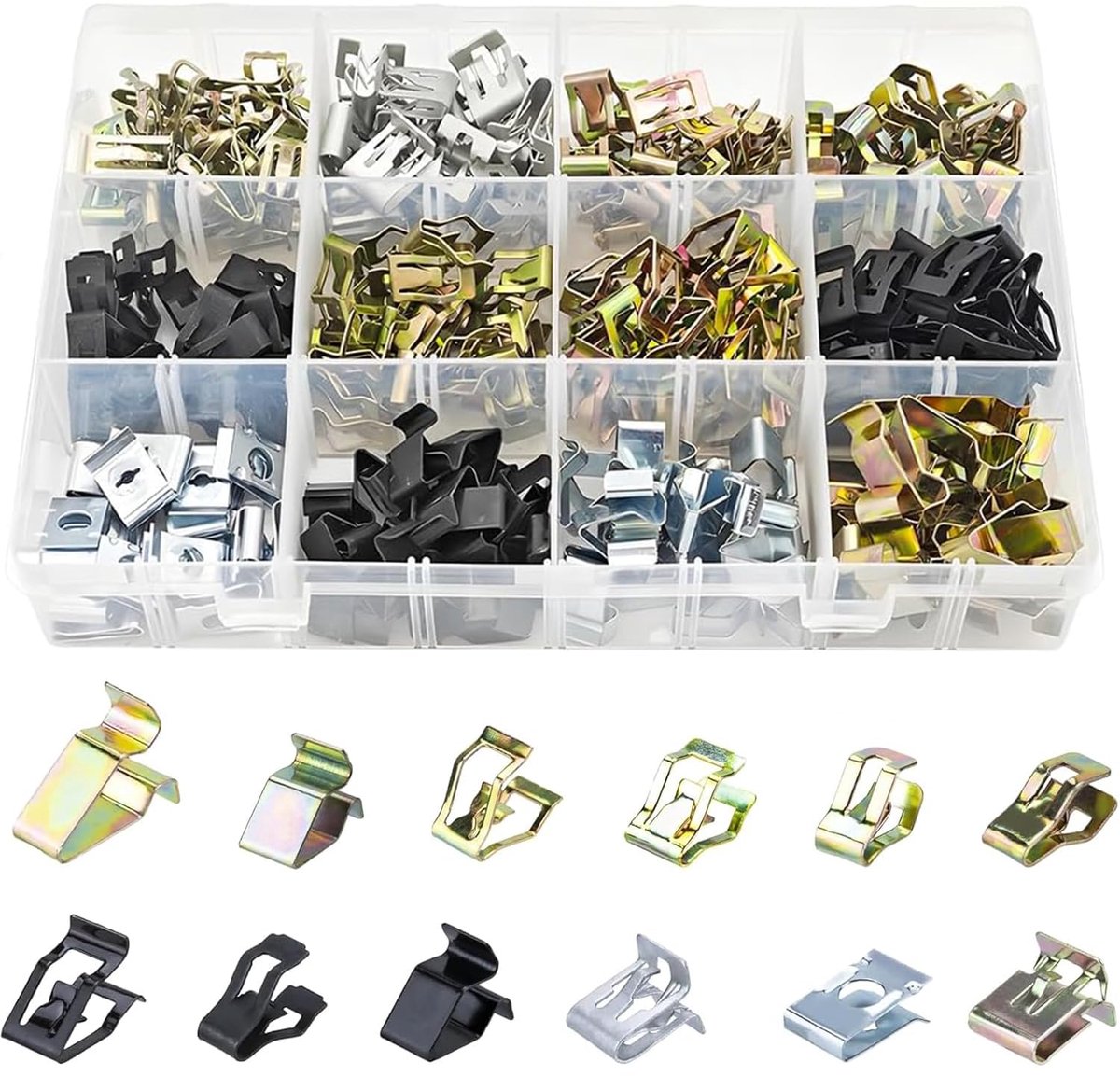 Metalen interieur trim clips 240 stuks - universele dashboard houder - robuust en duurzaam - ideaal voor alle auto’s - ShopVlot