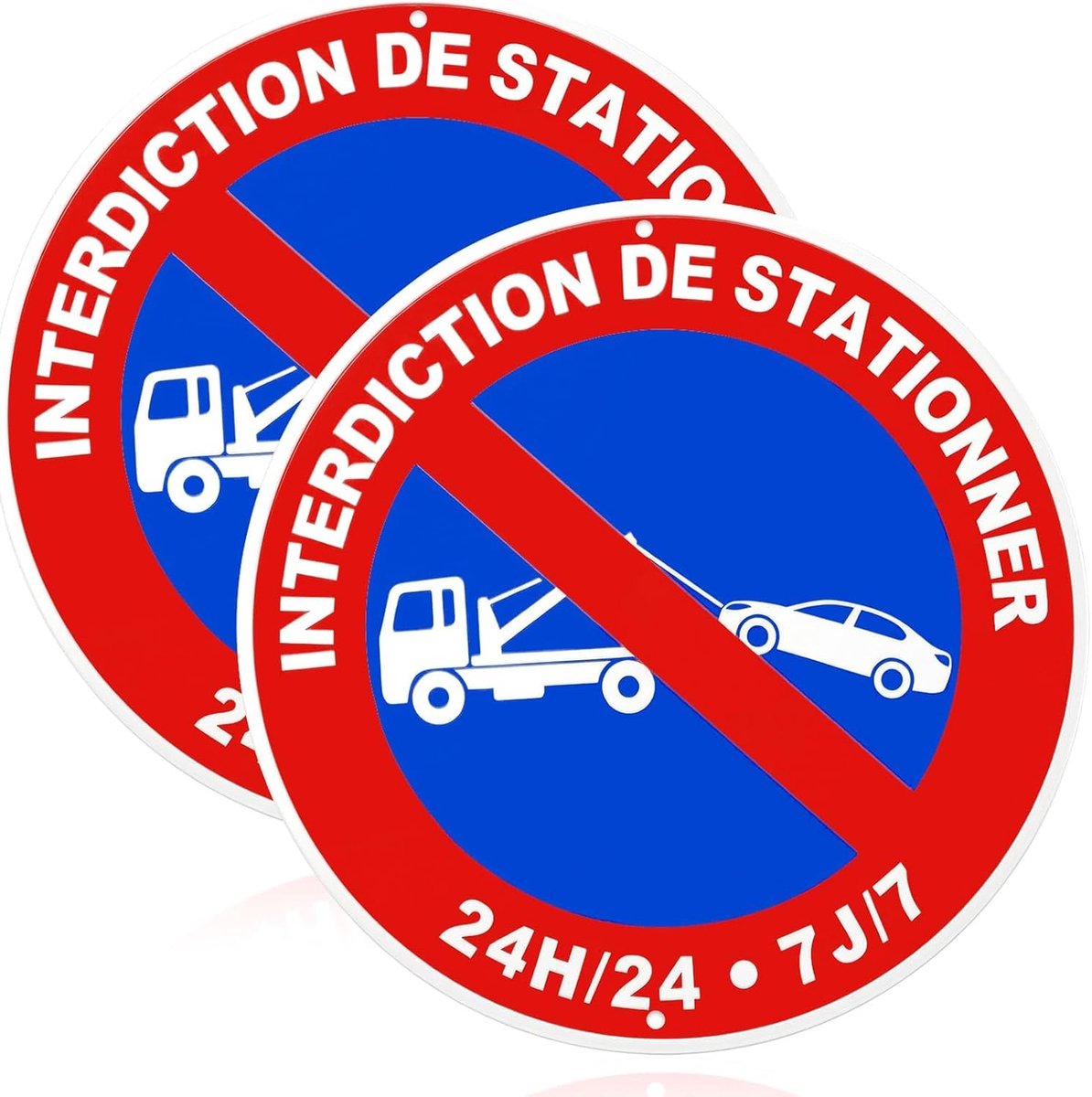 Parkeerverbod bord 19 x 19 cm - set van 2 - voor buitengebruik - duidelijk en duurzaam - ShopVlot