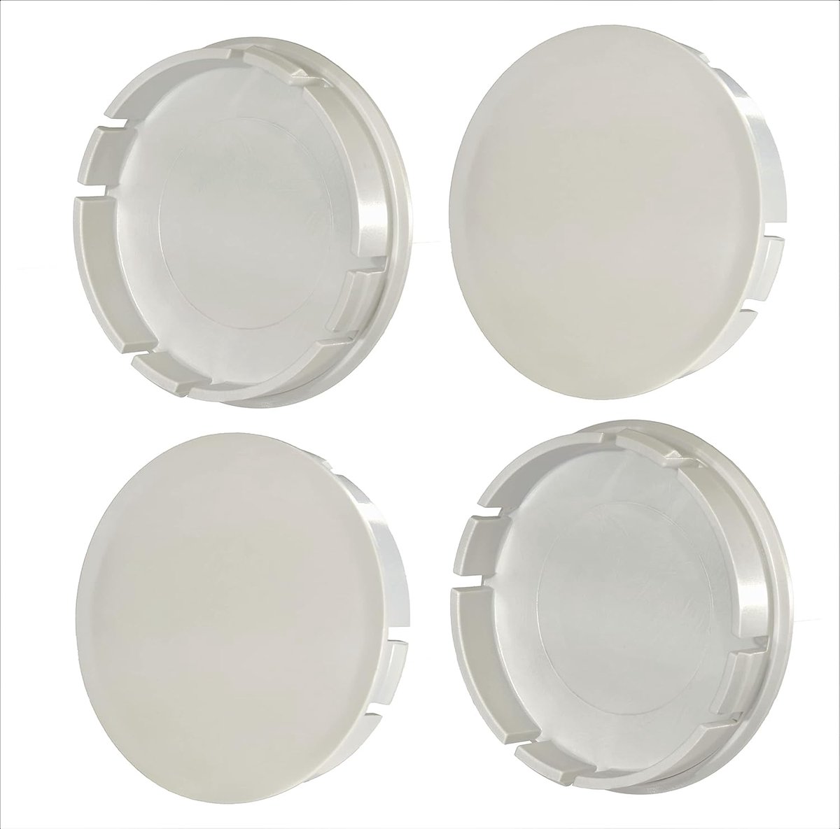 Hubcaps 60 mm - grijs vlak - set van 4 - perfecte pasvorm voor velgen - ShopVlot