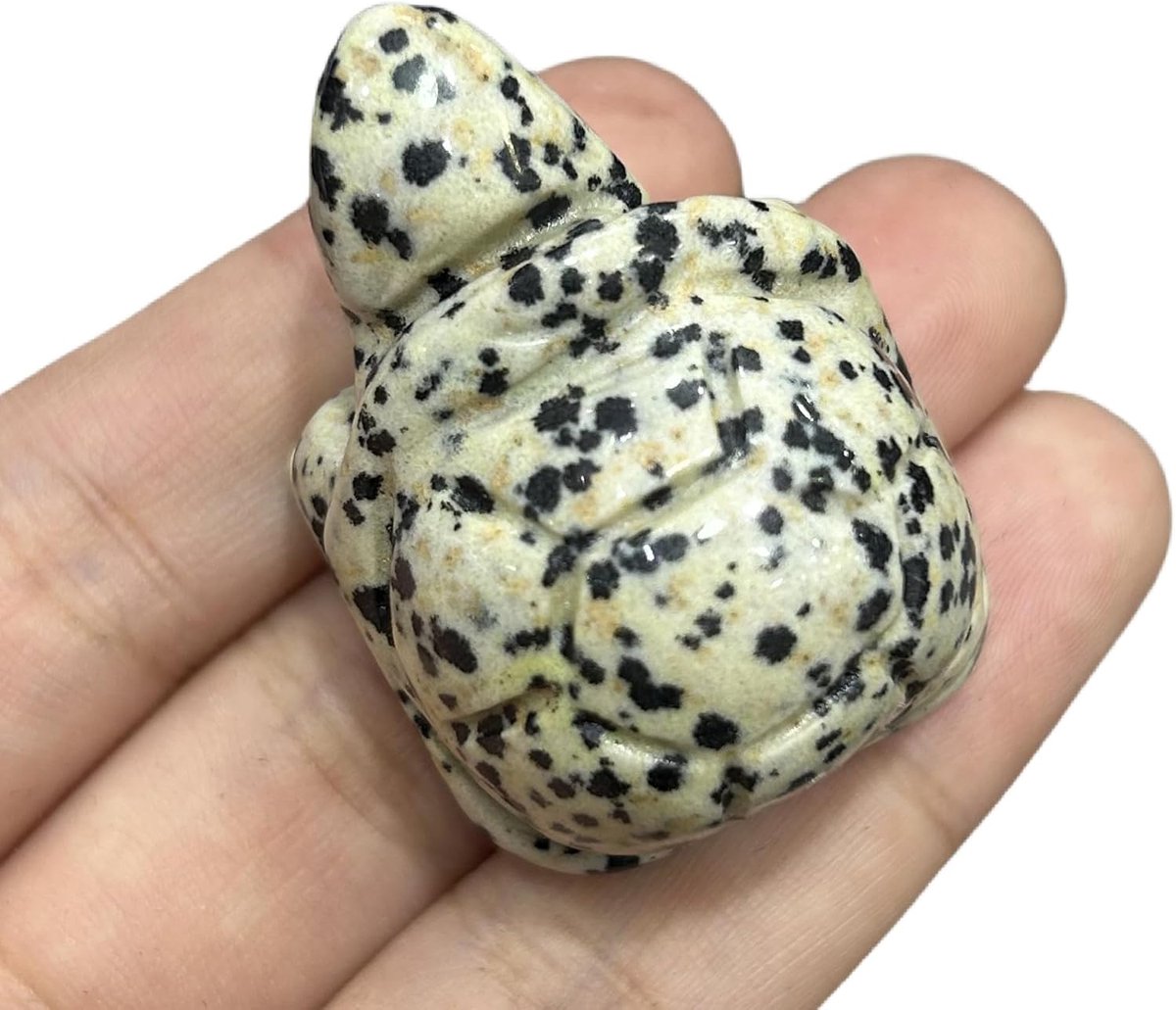 Schildkröte beeldje 35mm - handgemaakt natuursteen - Fengshui decoratie - ideaal voor meditatie - ShopVlot
