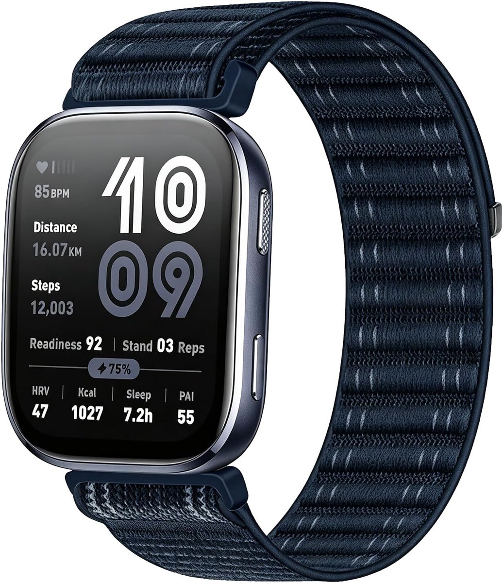 Nylon horlogeband 22mm - voor Amazfit GTR 47mm/GTR 2/GTR 2e/GTR 3/GTR 3 Pro/GTR 4/GTR 4 Pro/Stratos 3/2 - ShopVlot