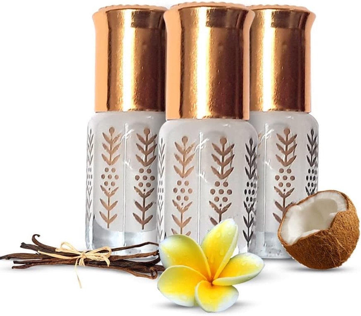 Musc Tahara Aromatisé - Best Vanilla Monoï Coco - 3 x 2ml - Natuurlijk geurverdrijver - ShopVlot