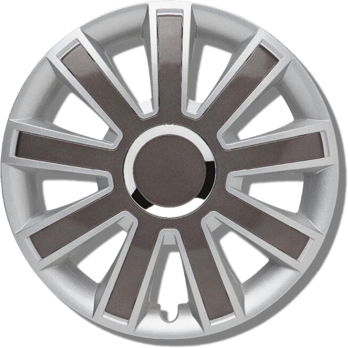 Wieldoppen 15 inch - Zilver/grijs hoogwaardig kunststof - Duurzaam met gelaagde coating - ShopVlot