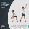 Illustraties van twee vrouwen in sportkleding die oefeningen met dumbbells uitvoeren.