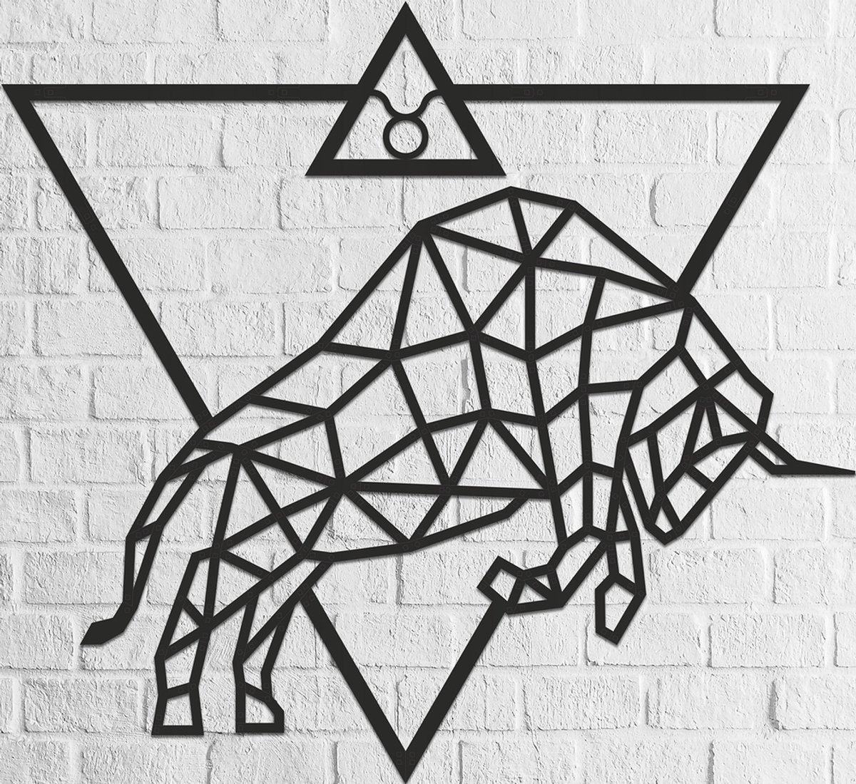 3D Houten Puzzel Wanddecoratie - Stier