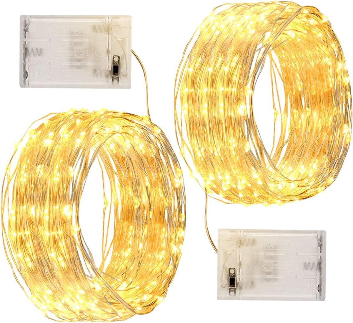 Lichtsnoer LED 12M - 120LED Waterproof - Flexibel zilver draad - Perfect voor slaapkamer en feestdecoratie - ShopVlot