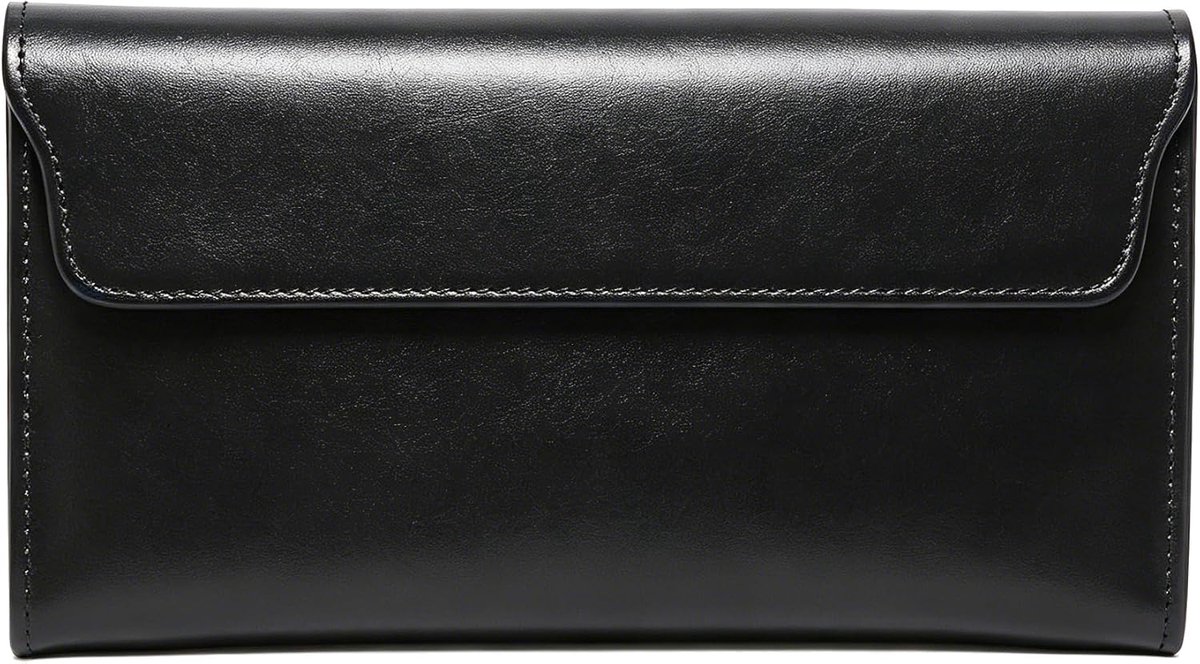 Leren portemonnee compact - plantaardig gelooid leer - multi-laags met rits - ideaal voor pasjes en geld - ShopVlot