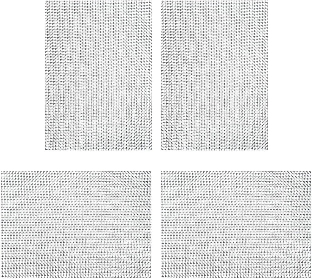 Metaal gaasnetten 20 mesh - RVS insecten- en muizenscherm - 4 stuks voor ventilatie - Bescherming voor huis en tuin - ShopVlot