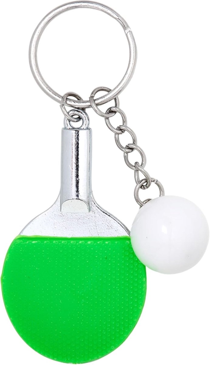Hanger tafeltennis - één maat - groen - ideaal voor sleutels of sporttas - ShopVlot