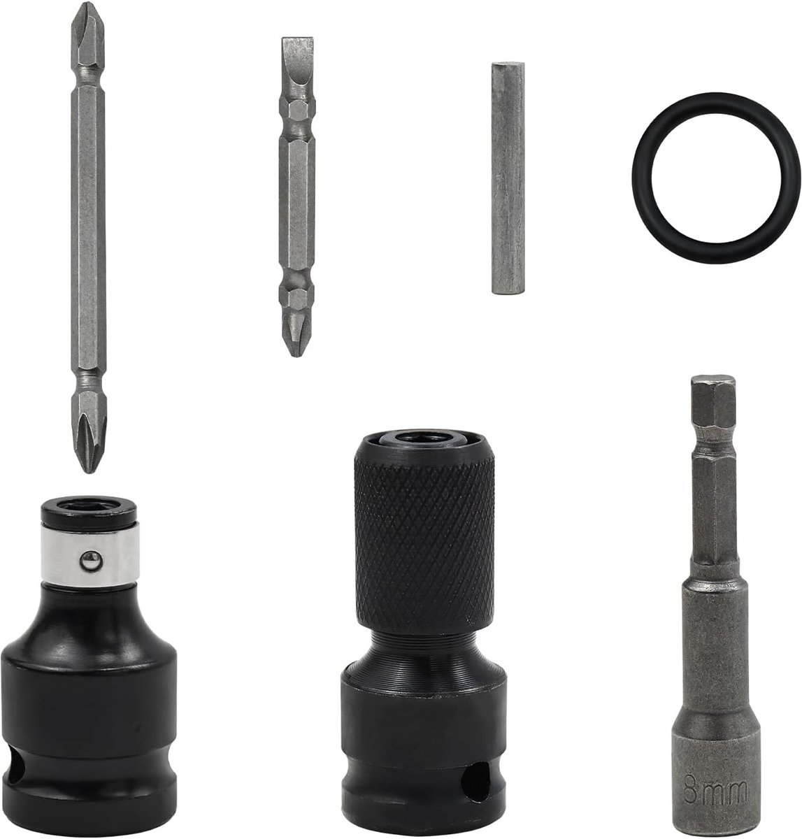 Adapter 1/2 naar 1/4 inch - carbonstalen bit houder - hoge hardheid - voor impact schroevendraaiers - ShopVlot