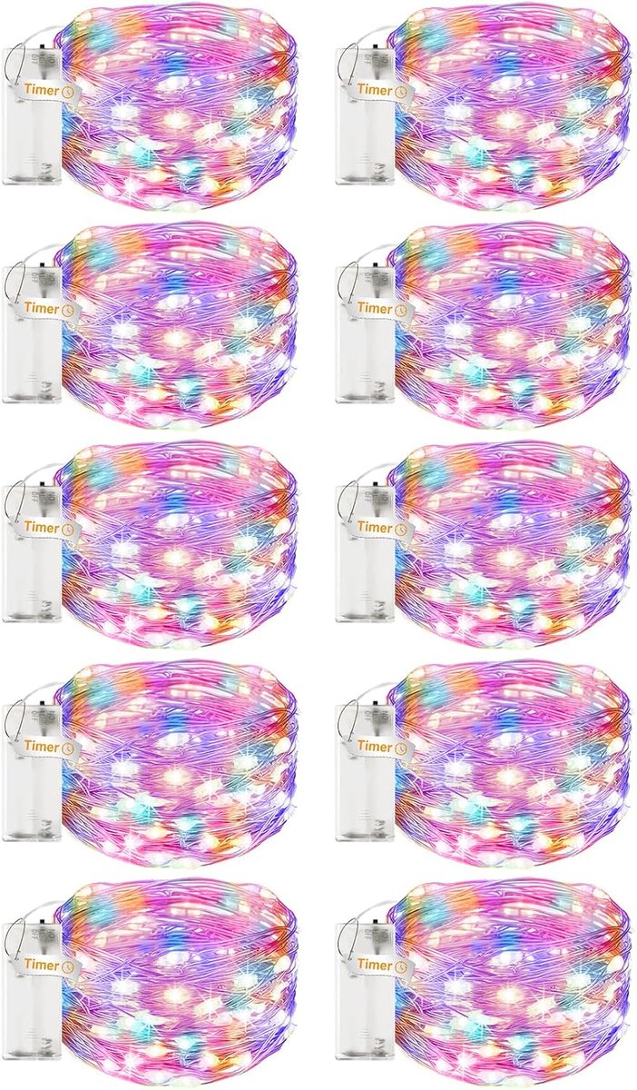 Mini koperdraad fairy lights - 3 m met 30 LED's - batterijgevoed - ideaal voor sfeervolle decoratie - ShopVlot