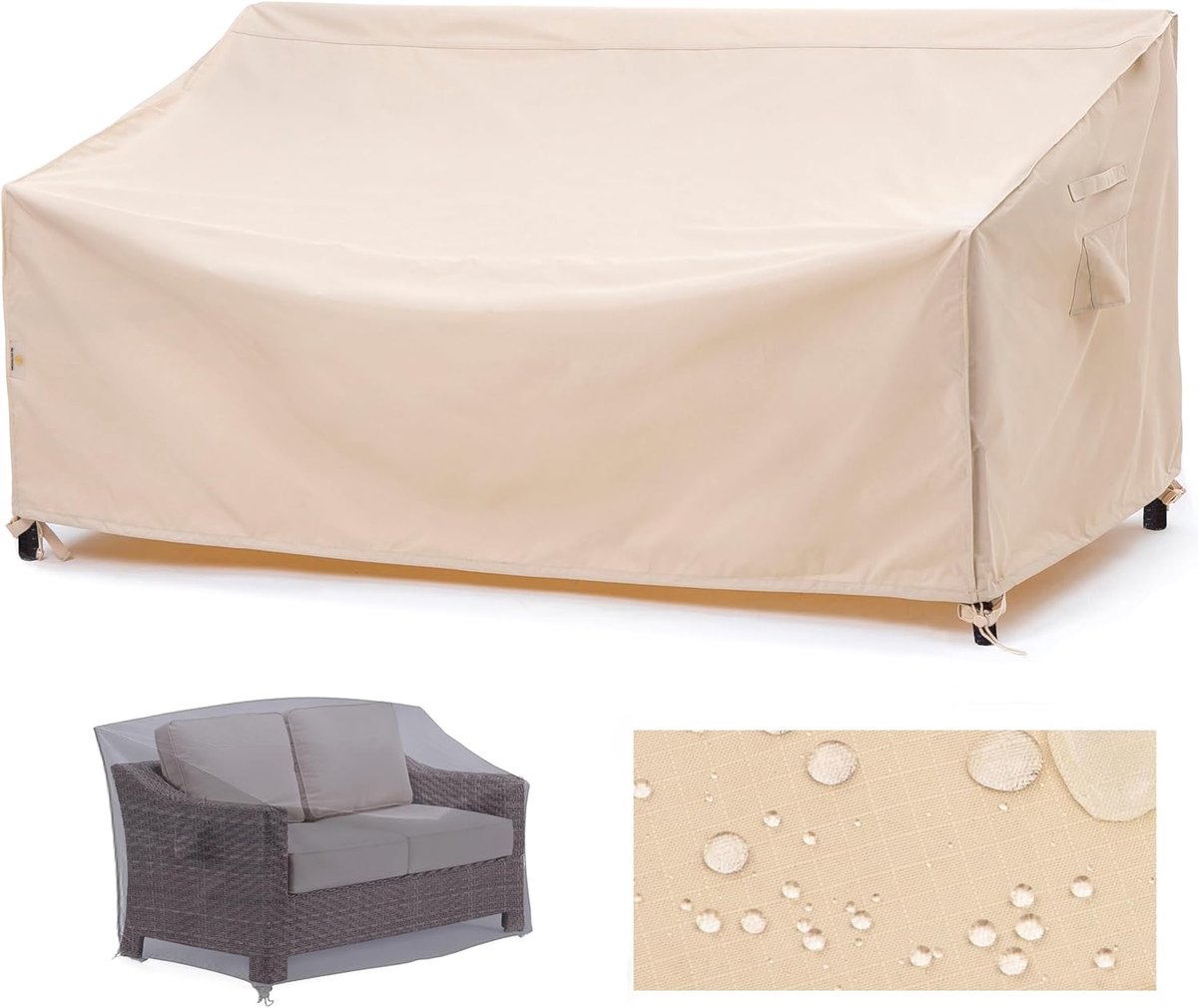 Tuinkussenhoes XXL 234x107 cm - Beige - Waterdicht - Bescherming tegen weer en vuil - ShopVlot