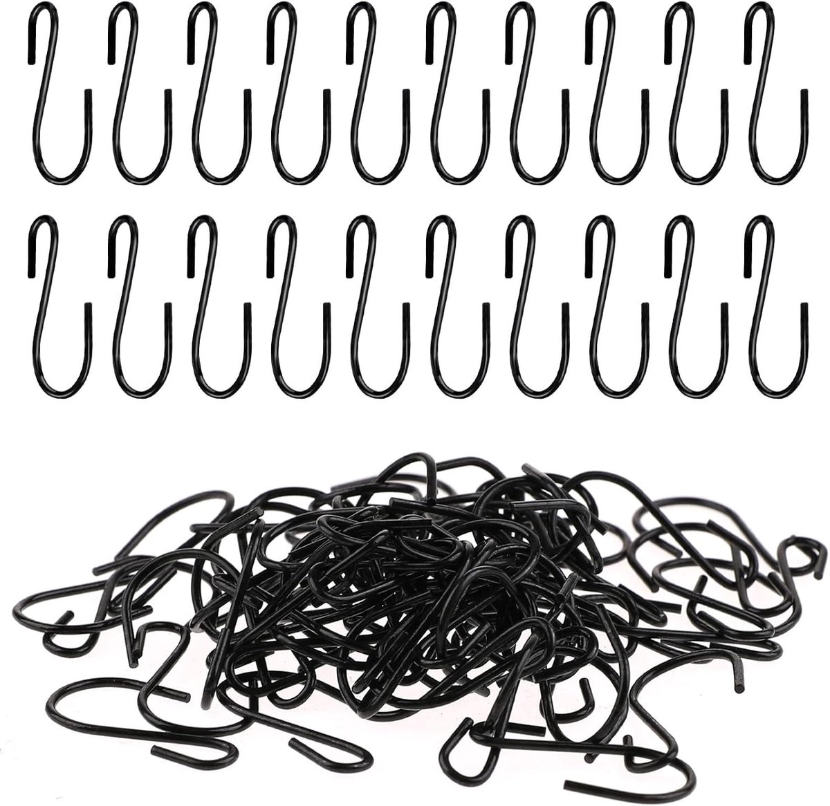 S haken 2.5cm - ijzeren mini haakjes - roestbestendig - ideaal voor decoratie en organisatie - ShopVlot