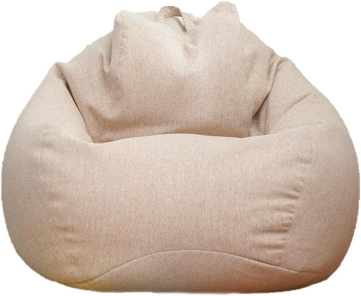 Zitzakhoes - Opbergzak bankhoes - Ruimte Besparen - Zacht Katoen Materiaal - 90 x 110 cm - Kaki