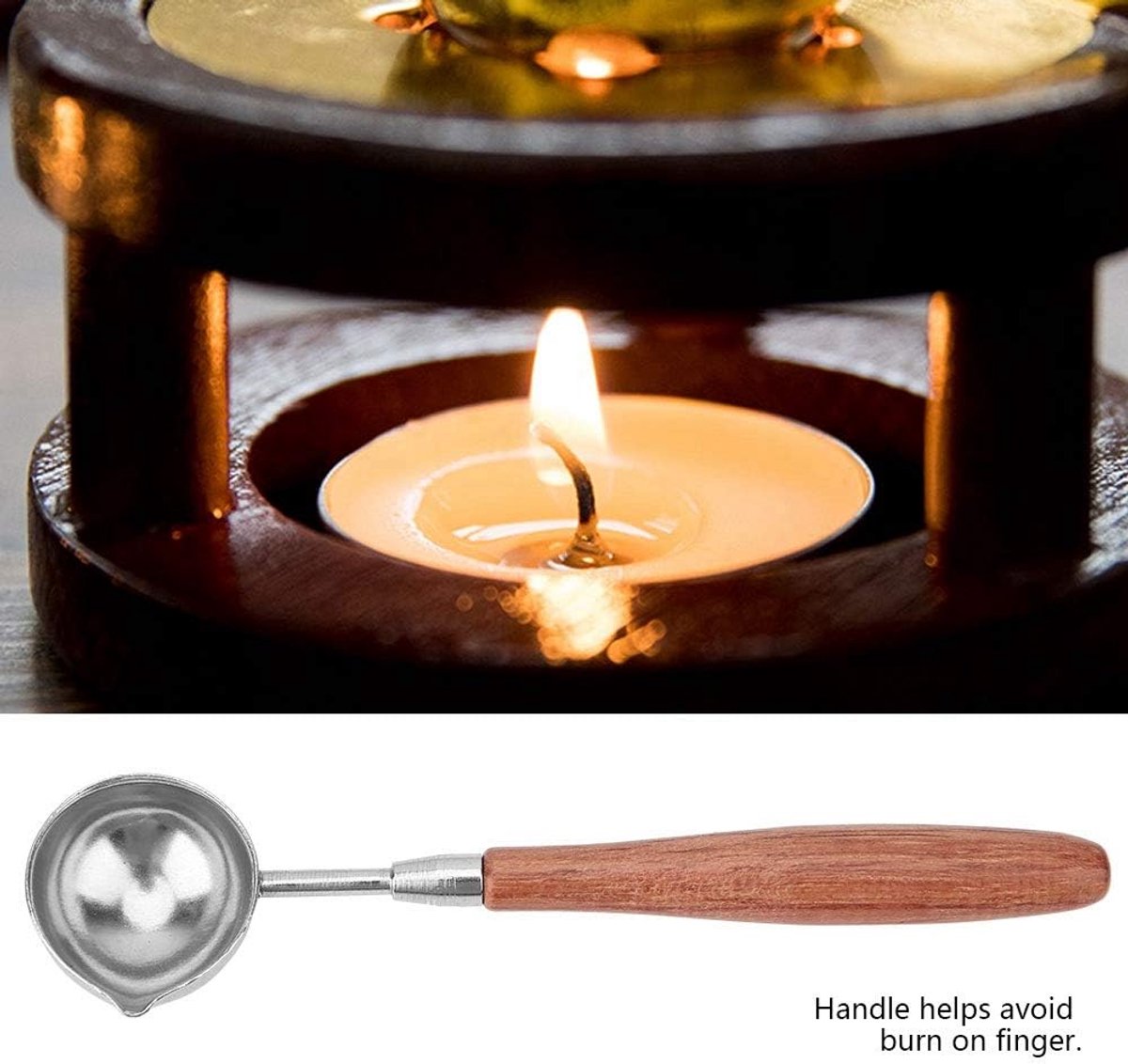 Lepel Smeltlepel Lakzegel Kit Lakzegel Oven Kachel Pot Voor Zegelstempel Brief Lakzegel Stempel (Lange Lepel)
