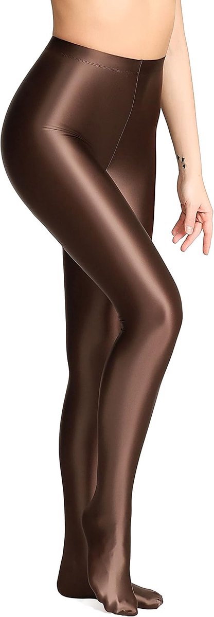 Size Ondoorzichtige Glossy Pantyhose Natte Look Voeten Shiny Tights Pilates Yoga Broek Hoge Taille Leggings