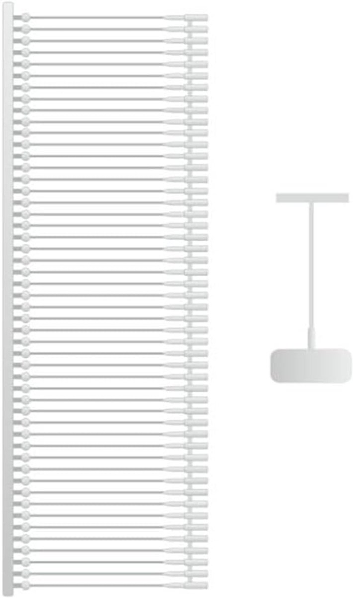 Hechtdraden voor etiketteerpistool, kunststof draden, aanzetpistool van transparante kunststof (10.000 stuks, fijn transparant, 25 mm)
