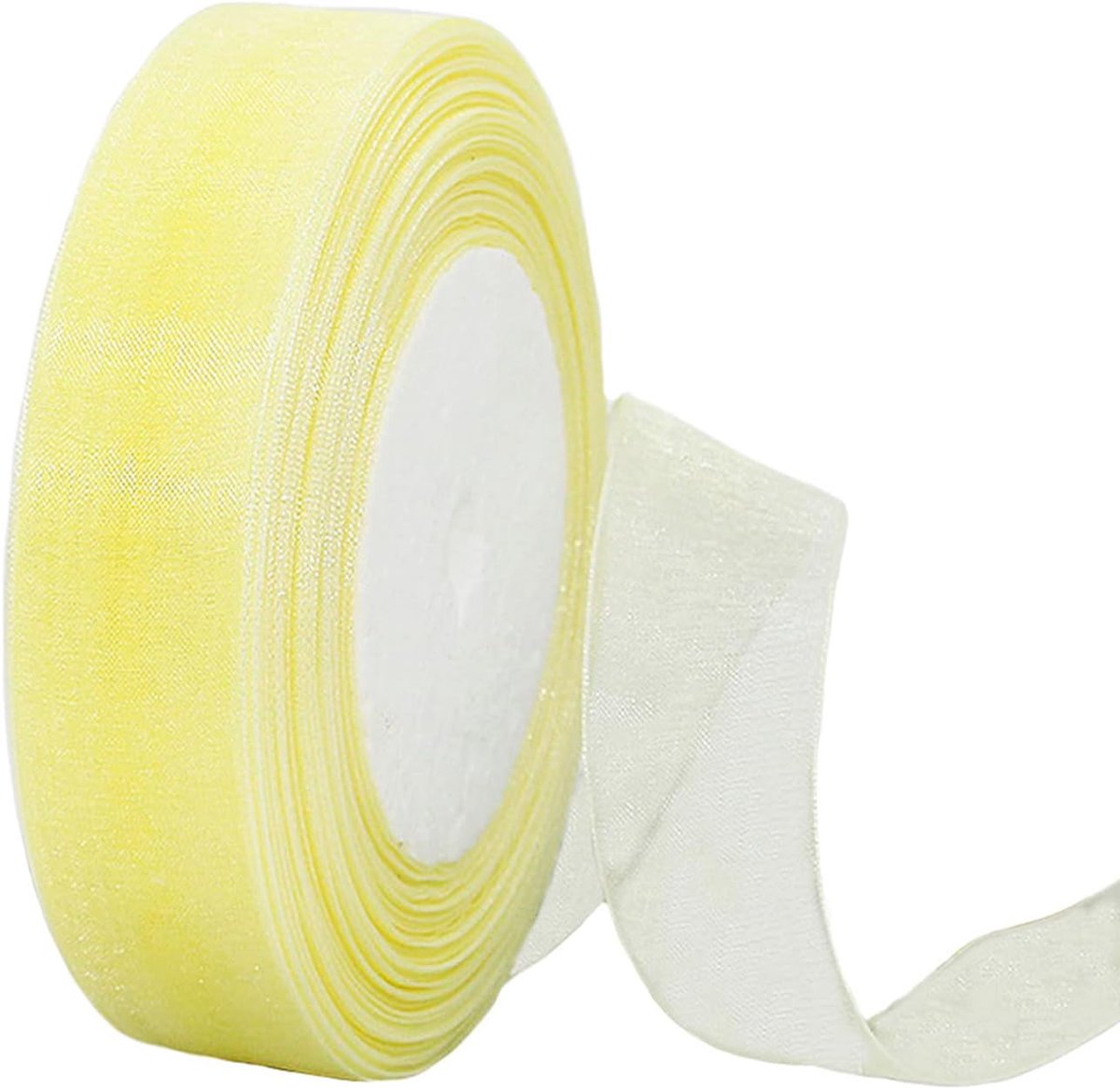 Chiffonlint van organza, 20 mm, voor cadeauverpakking, 45 m transparant, chiffon haarlint voor verjaardagen, bruiloften, Kerstmis, knutselen, kransstrikken