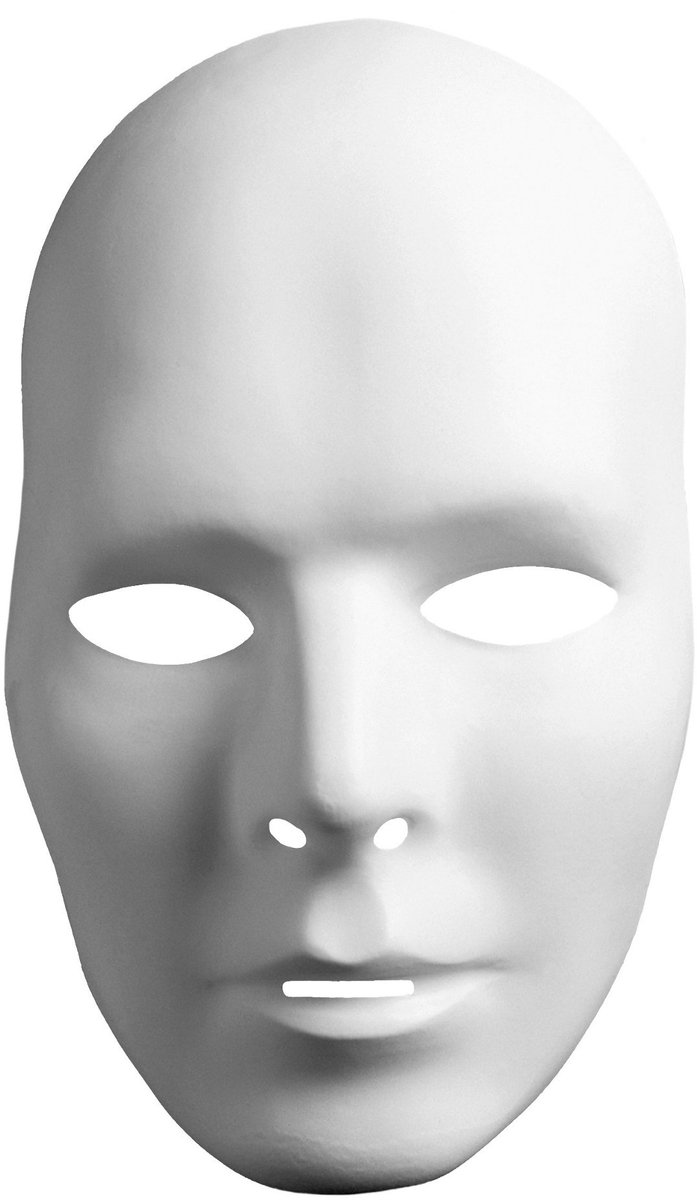 Neutrale Masker Mannenhoofd